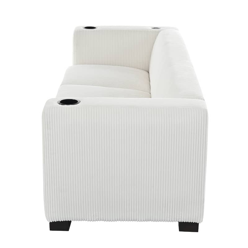 Christopher Knight Home- Dillan Polyester 80-Inch 3 Seater Sofa