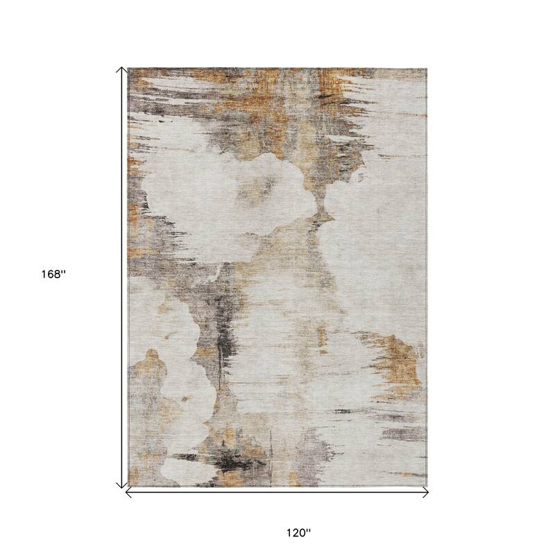 HomeRoots Abstract Transitional Rectangle Outdoor Rug