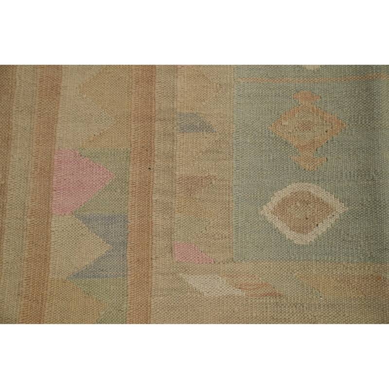 Hand Woven Oriental 100% Wool Carpet Southwestern Tribal Multi-Colored Kilim Area Rug - 5' 10'' X 4' 0''