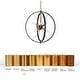 preview thumbnail 9 of 8, Modern 6-Light Black Gold Starburst Chandelier Orb Pendant Lights for Dining Room - 18" W x 20.5" H