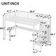 preview thumbnail 18 of 21, Stairway High Loft Bed with L-shaped Desk and Built-in Wardrobe, Metal Twin XL Loft Bed with Adjustable Shelves, LED and USB