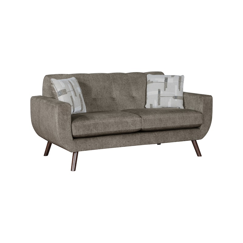 Celosia Microfiber Living Room Loveseat - Brown
