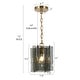 preview thumbnail 15 of 41, Kasy Modern 1-Light Textured Glass Pendant Light Unique Kitchen Island Light