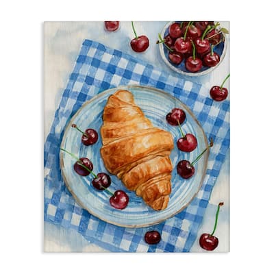 Stupell Cherries & Croissant Breakfast Canvas Wall Art Design By Lil' Rue