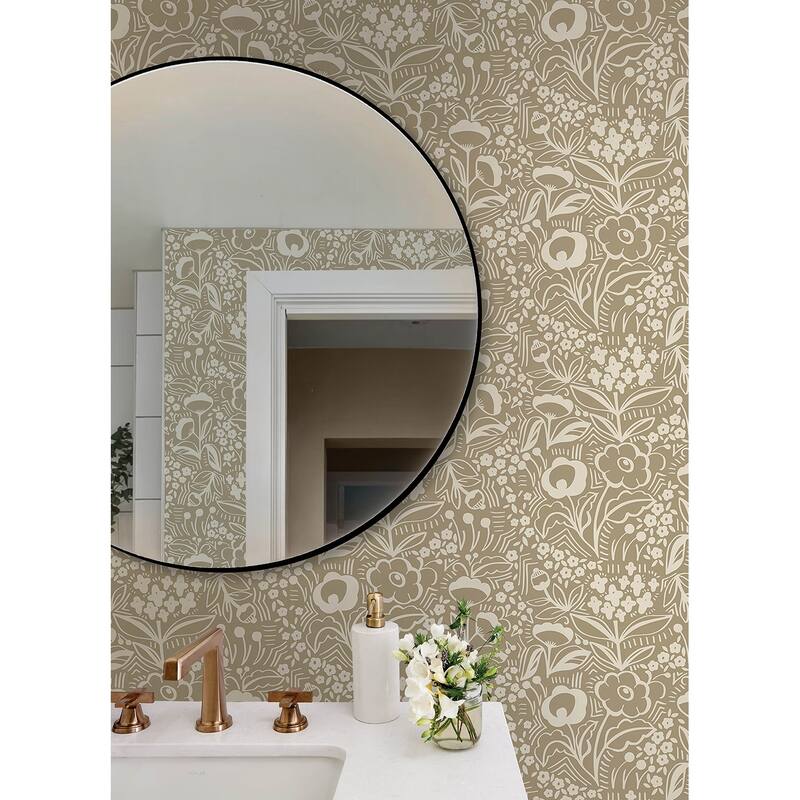 Megan Carter Jeani Light Brown Peel and Stick Wallpaper