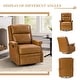 preview thumbnail 37 of 91, Echidna Transitional Genuine Leather Swivel Rocker Nursery Chair with Nailhead Trim Set of 2 by HULALA HOME