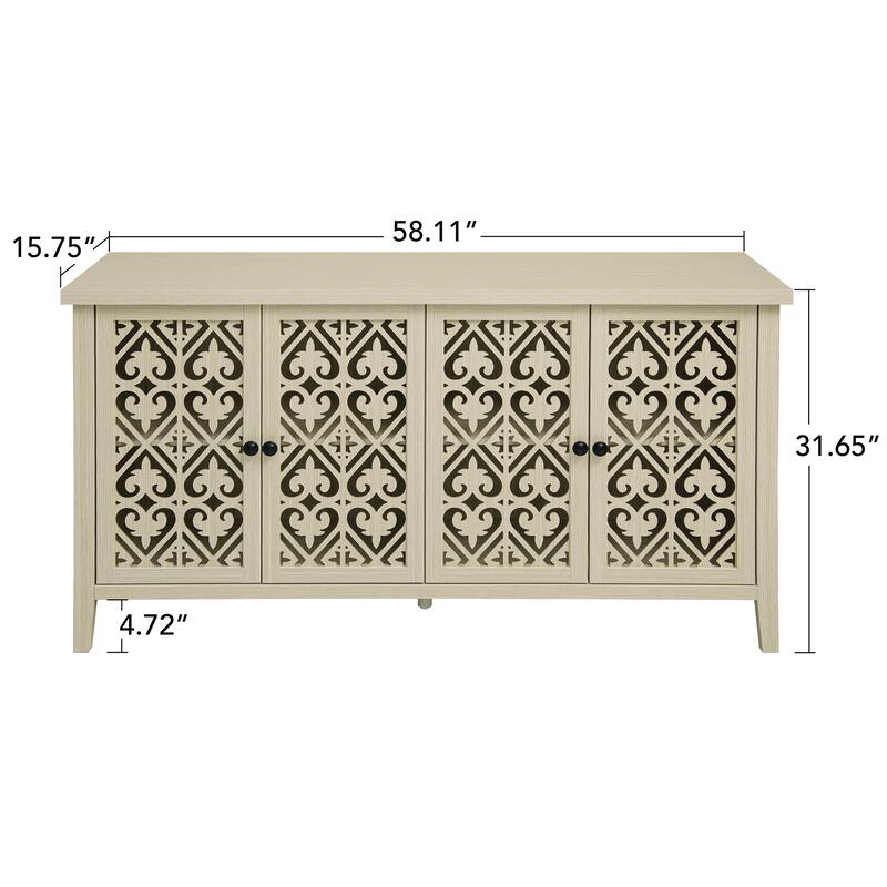 Natural Decorative Cabinet Sideboard Coffee Cabinet Hallway Cabinet