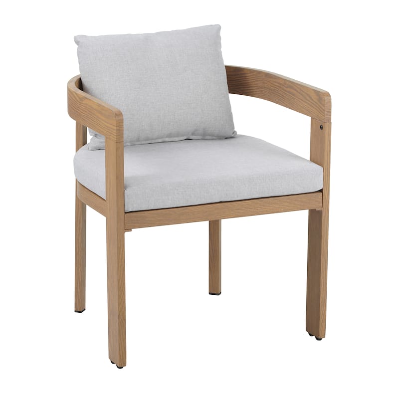 Christopher Knight Home Elko Aluminum Dining Chair with Cushion Set of 2