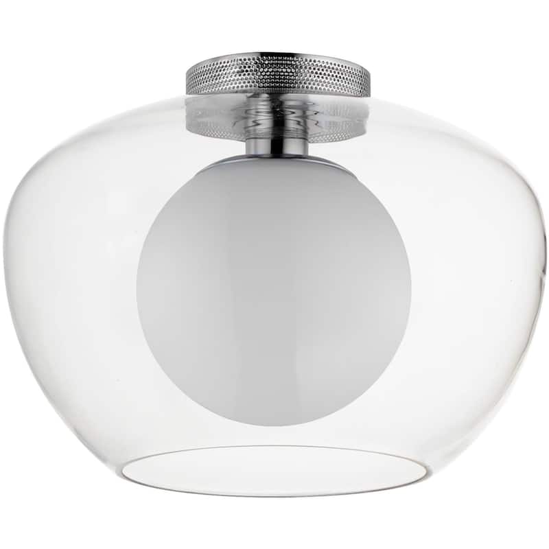 Studio M SM31084CL Incognito 14" Wide LED Flush Mount Ceiling Fixture - Polished Chrome