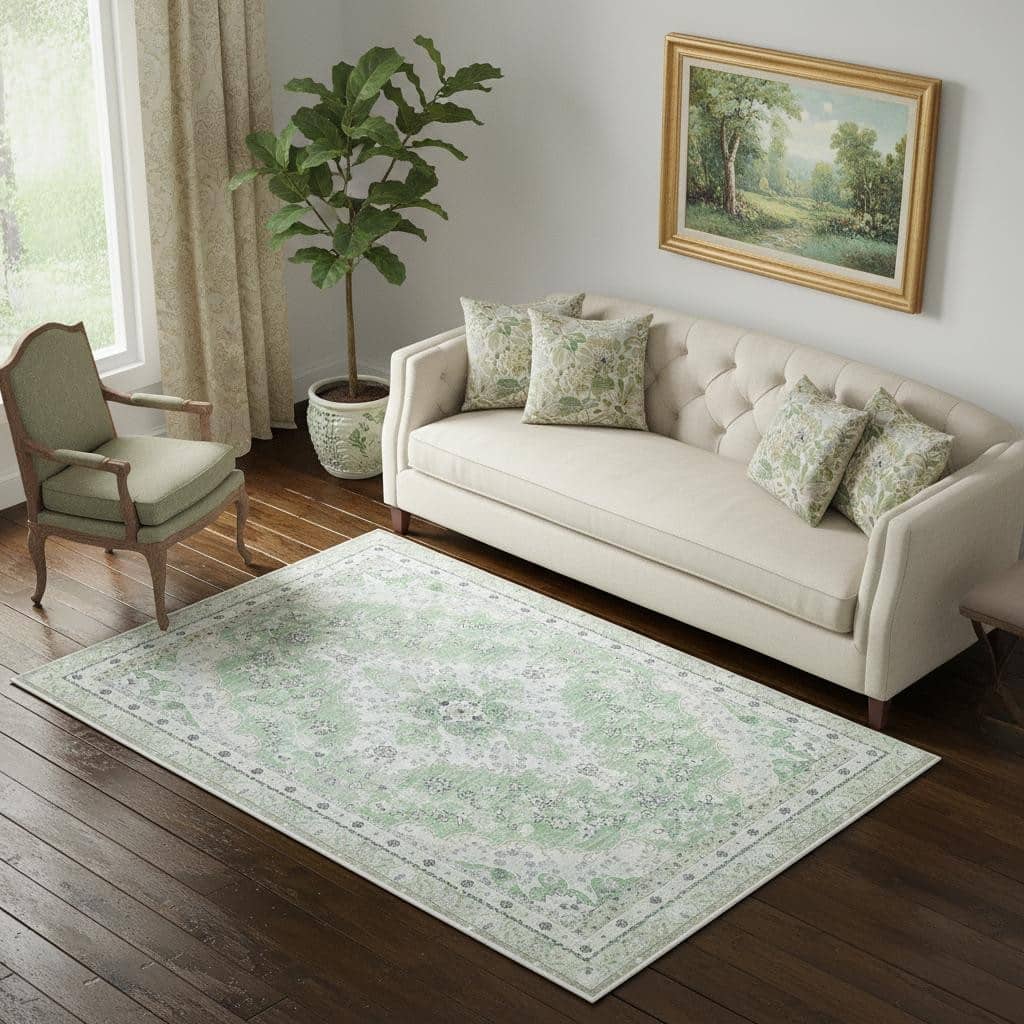 HomeRoots Oriental Traditional Rectangle Area Rug - 5' X 7'