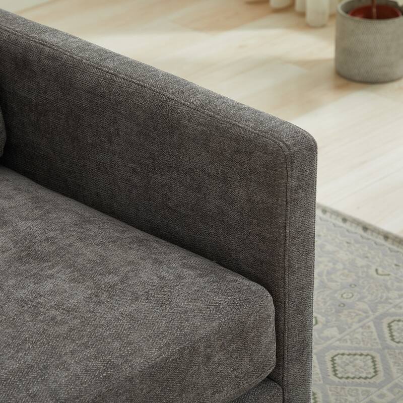 30.7"W Square Upholstered Swivel Accent Chair