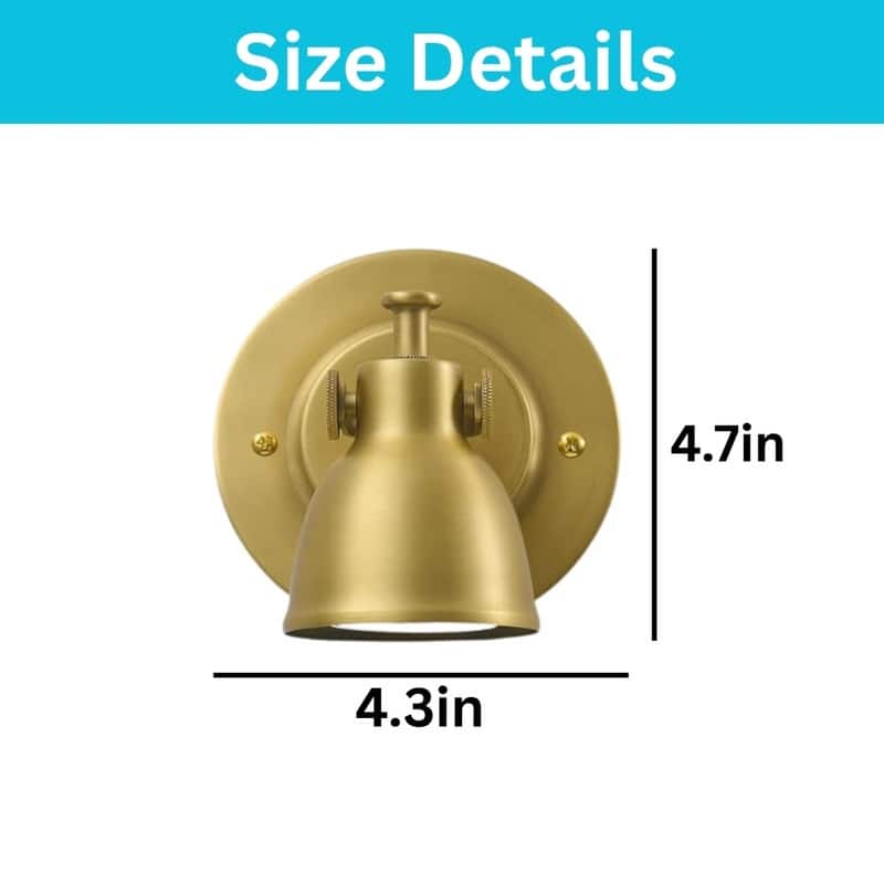 2 Pack light fixture gold wall sconce brass wall light