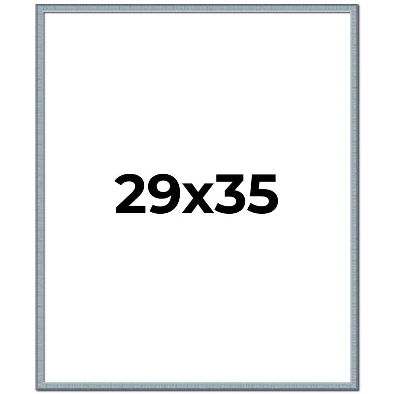 29x35 Frame Rustic Sky Blue Solid Wood Picture Frame | 0.75 Inch