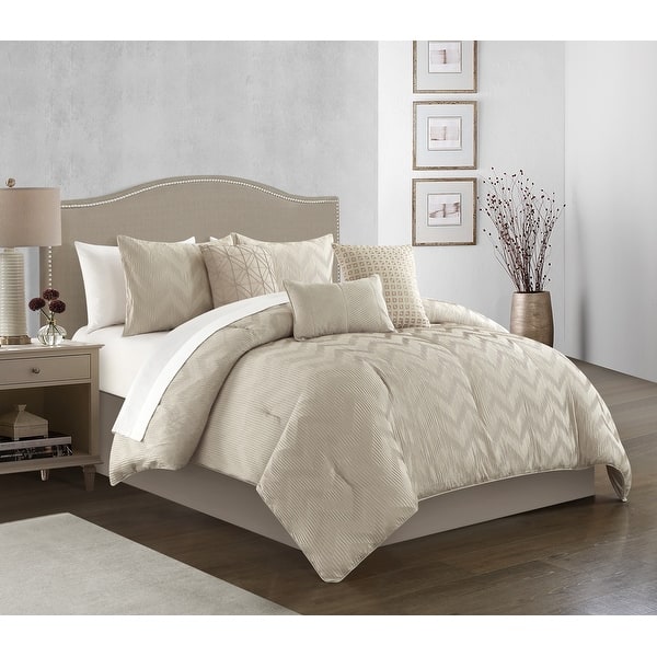 Chic Home Holly 6 Piece Plush Ribbed Comforter Set Overstock 31285574