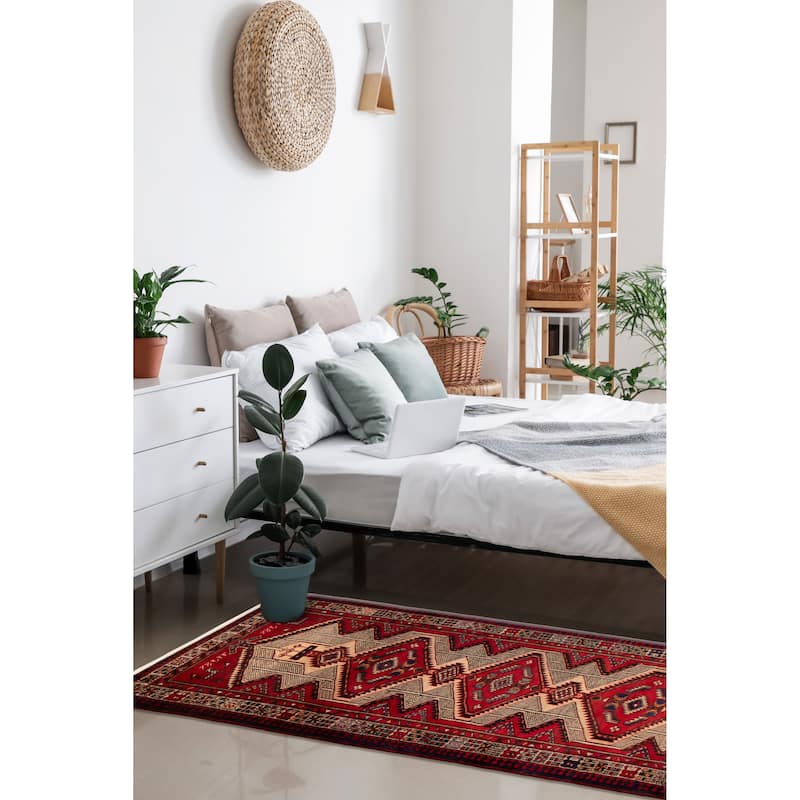 ECARPETGALLERY Hand-knotted Konya Anatolian Red Wool Rug - 3'9 x 10'6