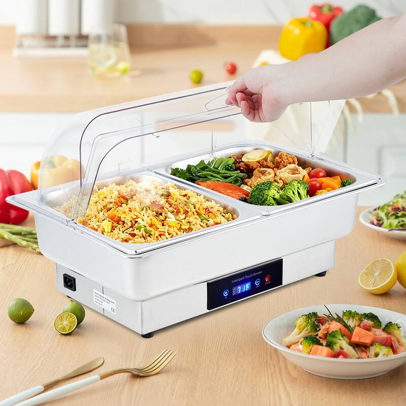 9 QT Electric Chafing Dish Buffet Set, Food Warmer for Parties, Banquets, Buffets - 1/2 Half Pan