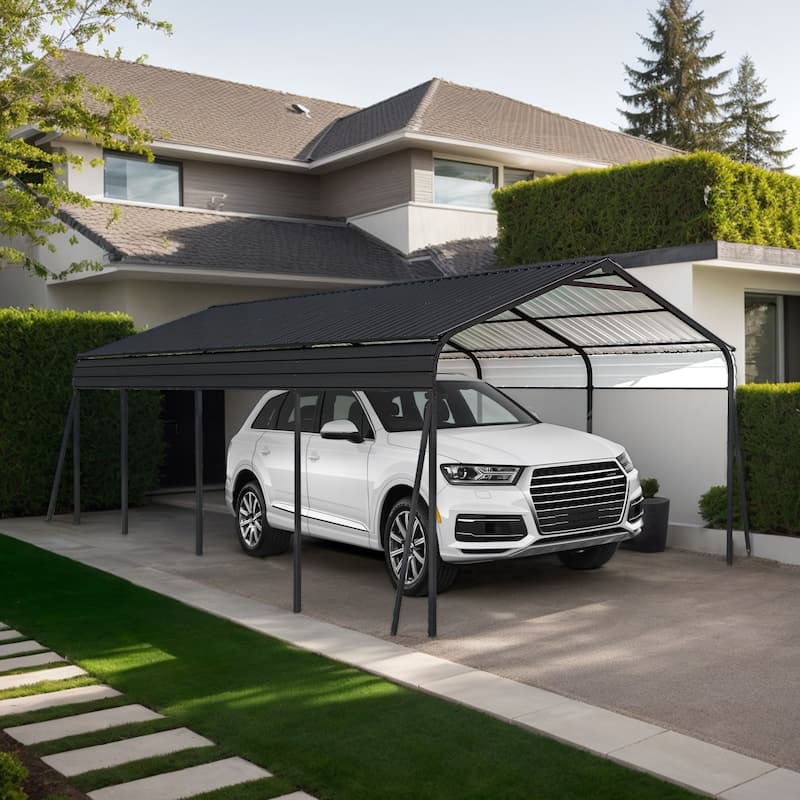 Outdoor Heavy Duty Metal Storage Canopy with Galvanized Steel Frame