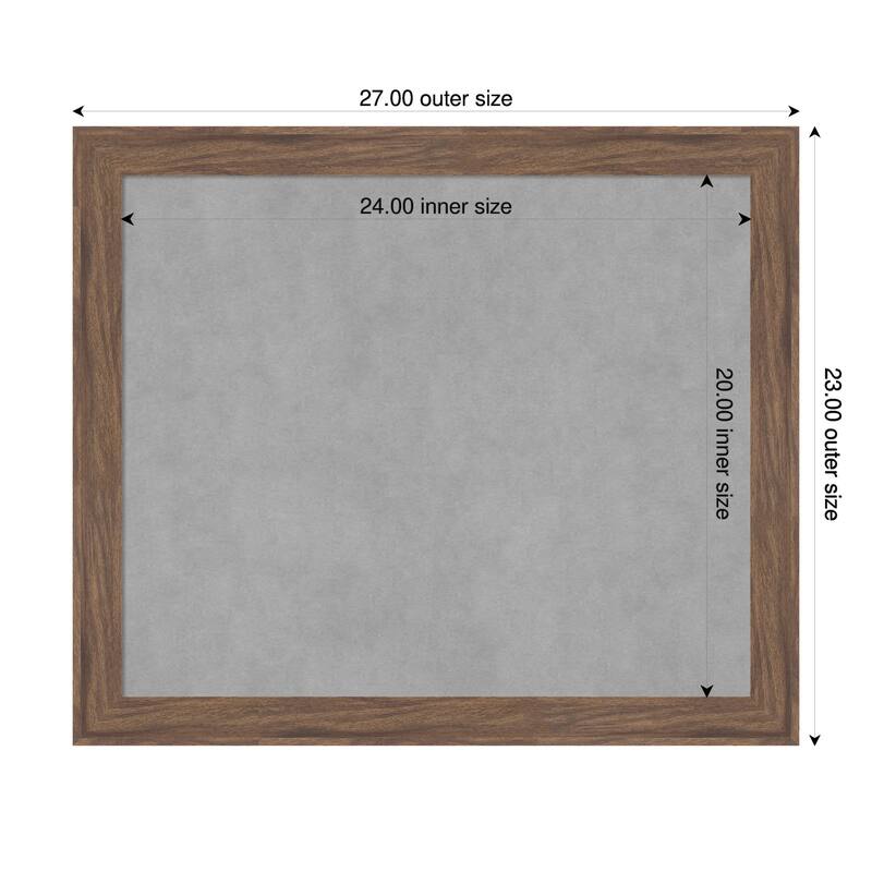 Amanti Art Pia Medium Brown Narrow Framed - 27 x 23 in