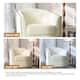 Modern Swivel Barrel Chair with Nailhead Trim
