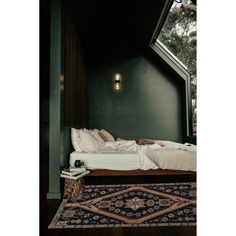 ECARPETGALLERY Hand-knotted Antalya Vintage Navy Wool Rug - 3'3 x 5'11