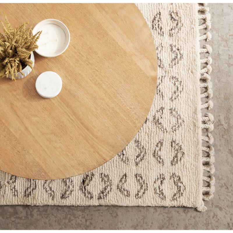 Kate and Laurel Foxford Round Wood Coffee Table