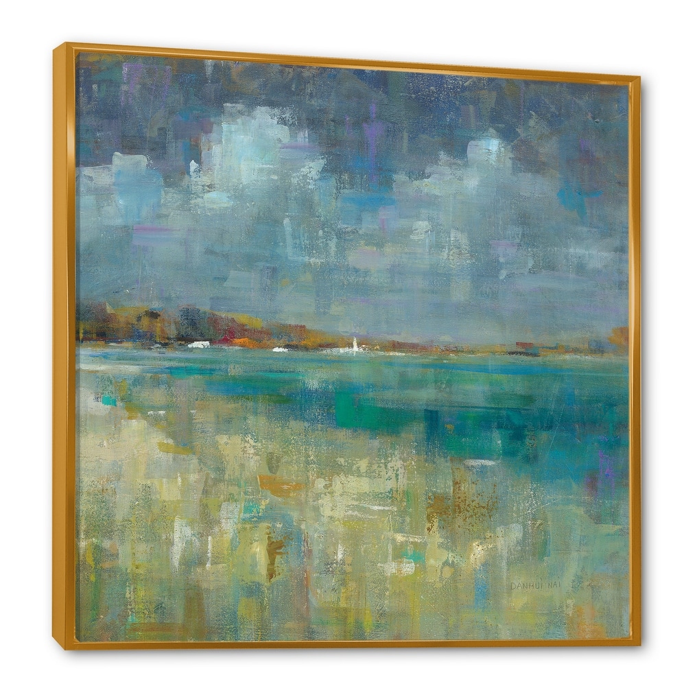Designart "Sky and Sea" Nautical & Coastal Framed Canvas