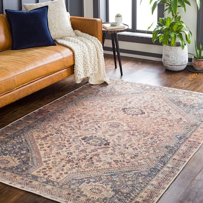 Livabliss Biassini Vintage Machine Washable Area Rug