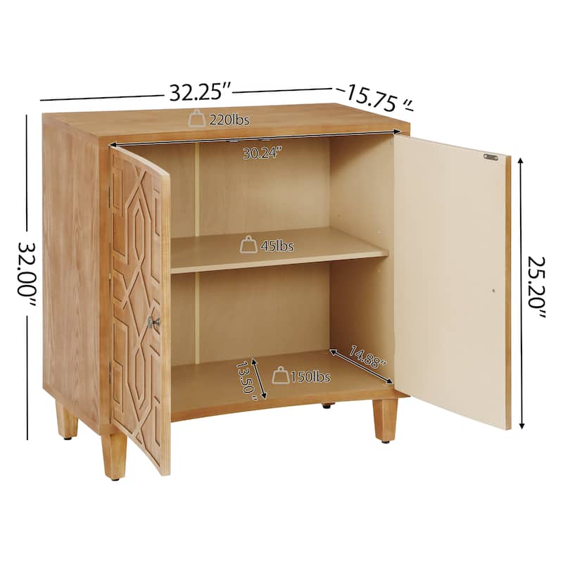 Christopher Knight Home - Rowan 2-Door Storage Accent Cabinet with Adjustable Shelves