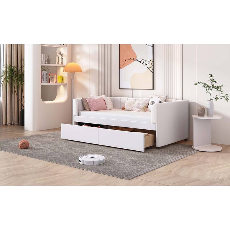 Twin Size Daybed with Ergonomic Design Backrest