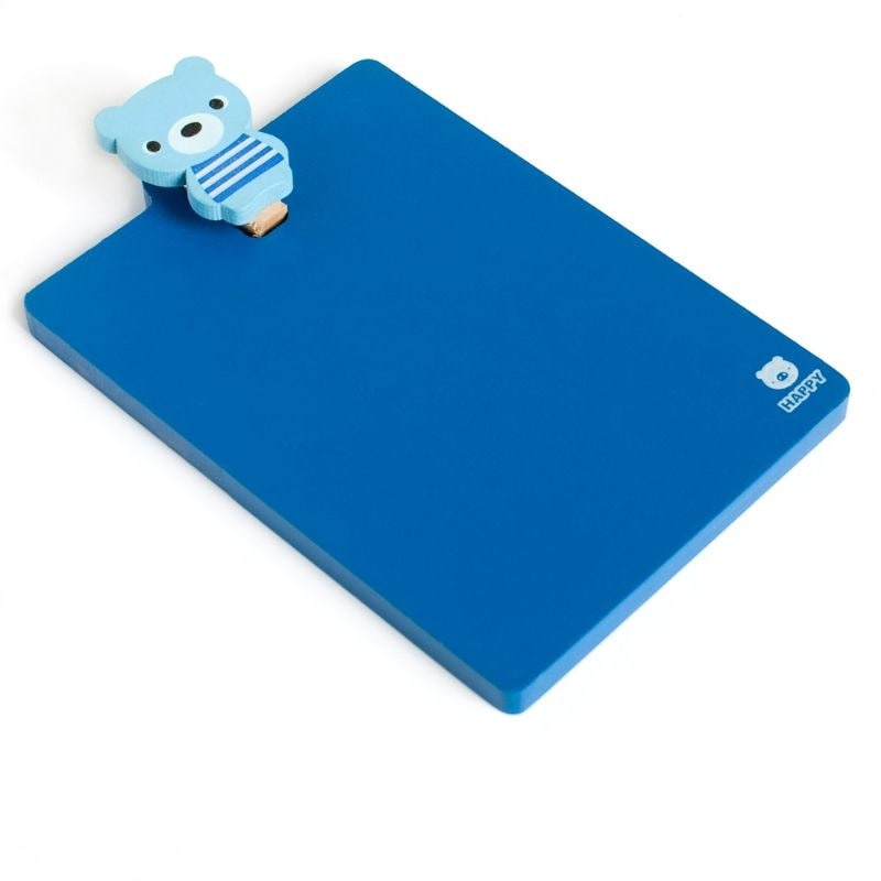 [Lovely Bear] - Refrigerator Magnet Clip / Magnetic Clipboard - Blue