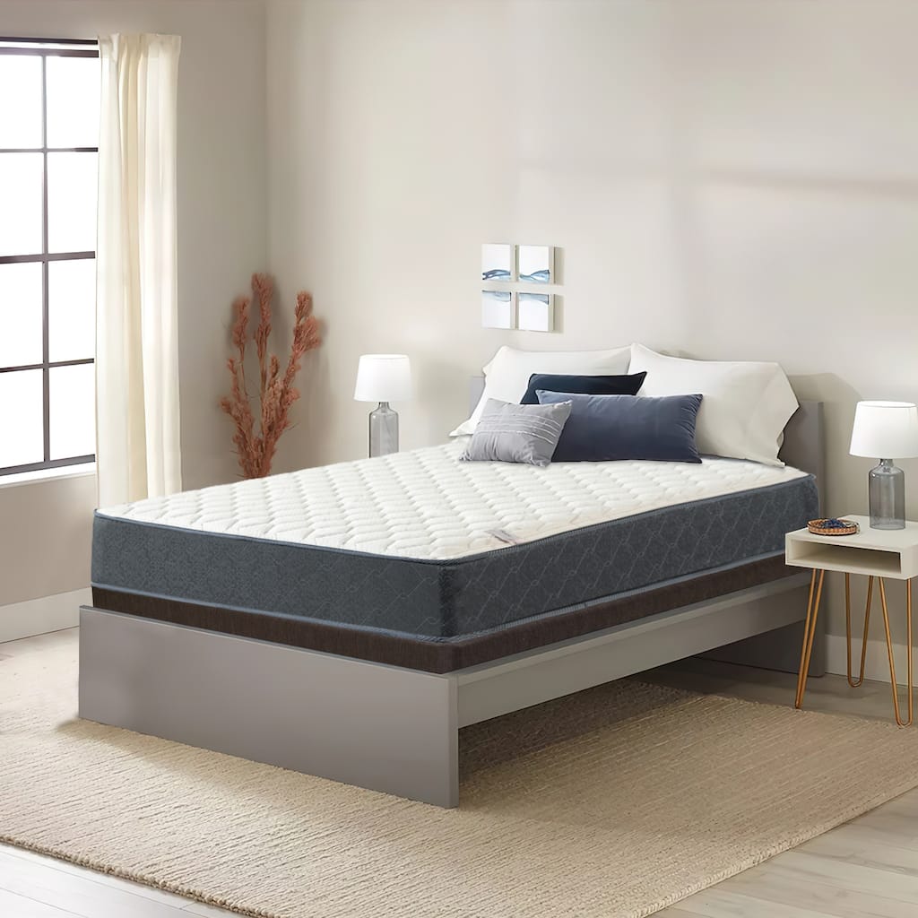 Onetan Mattress and Box Spring Set, 9-Inch Medium Tight Top Hybrid Mattress and 5" Wood Simple Assembly Box Spring