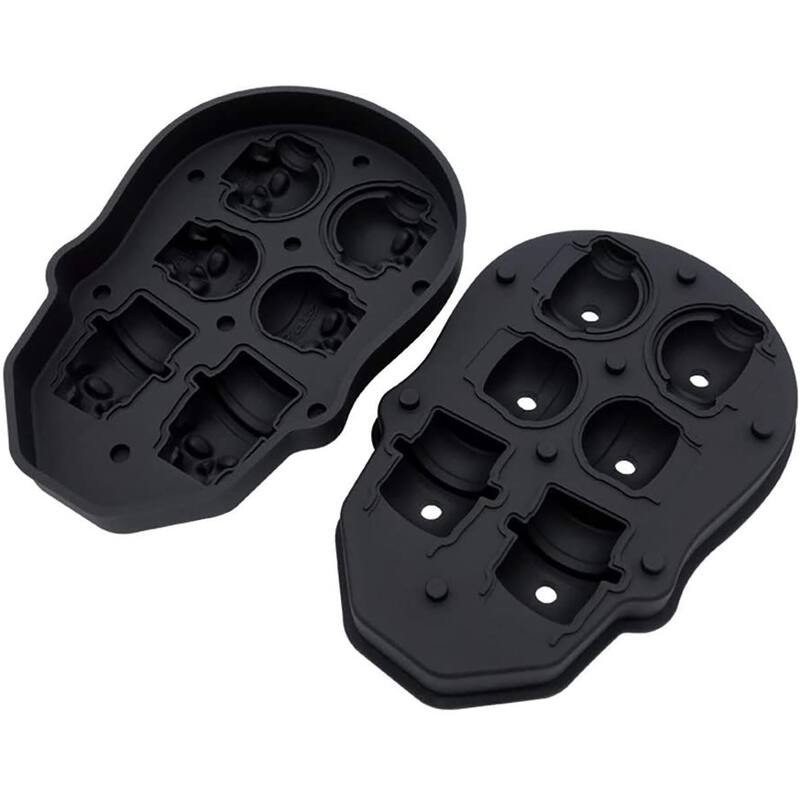 Spooky Halloween Ice Tray Molds - Tombstones & Skulls
