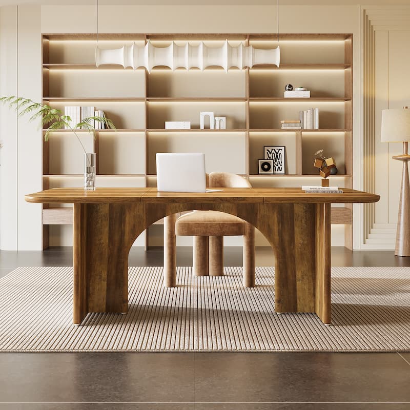 63" Executive Desk, Large Computer Desk Modern Home Office Desk