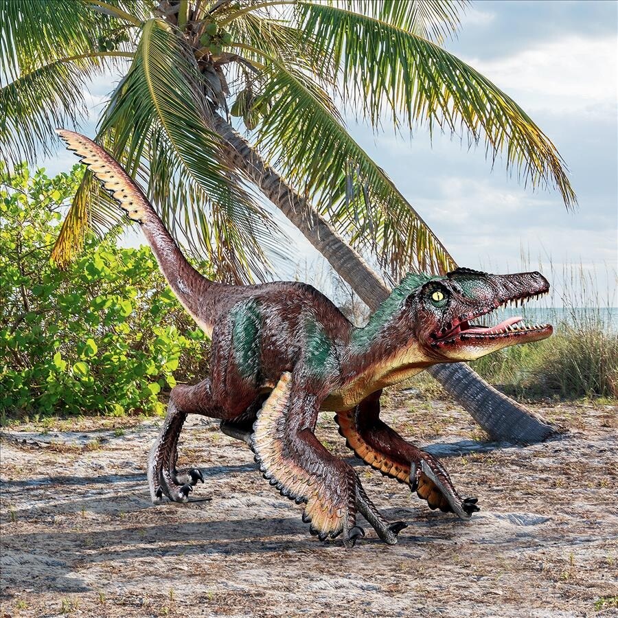 Design Toscano 'Feathered Velociraptor' Jurassic-Sized Dinosaur