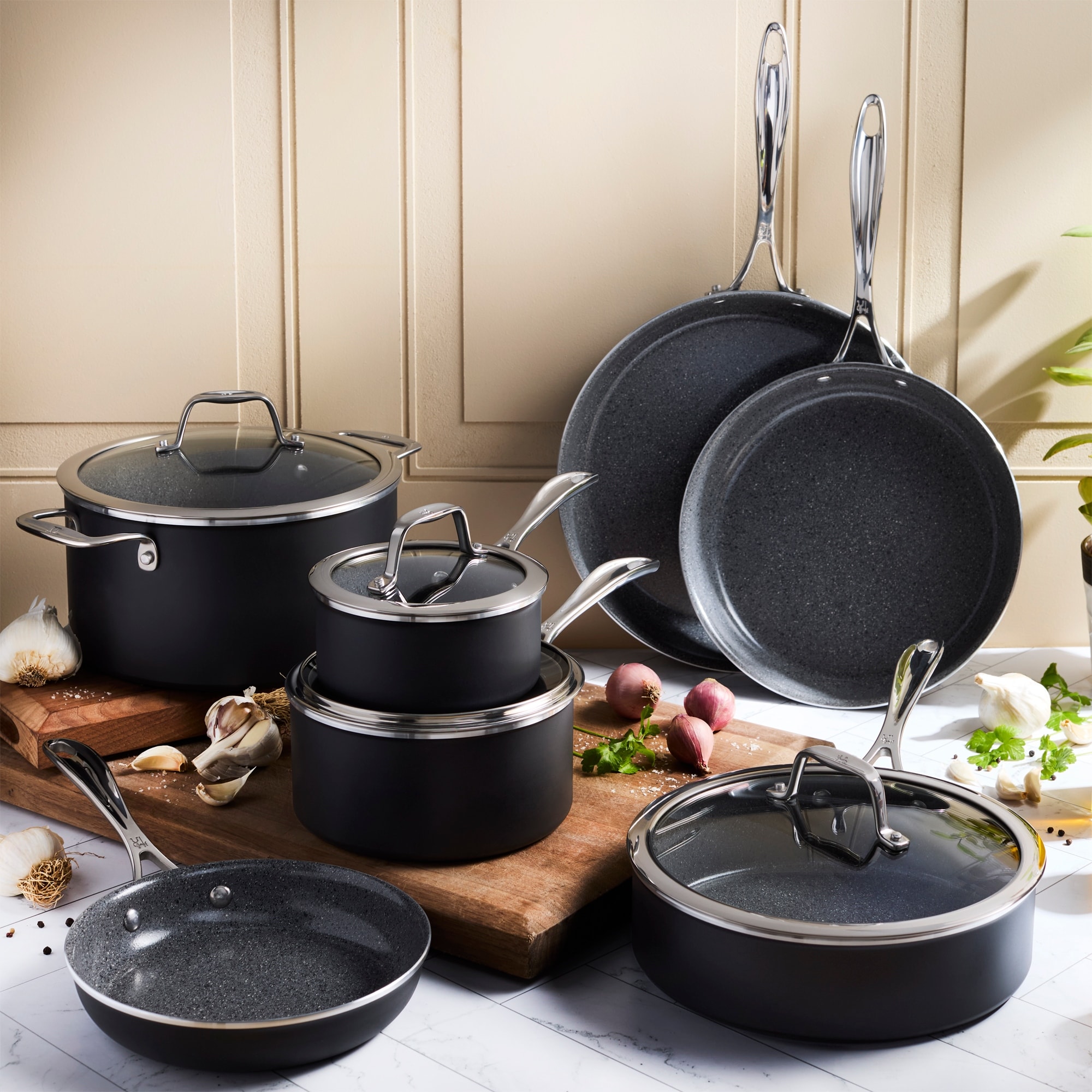 Henckels Capri Ceramic 11-pc Aluminum Ceramic Nonstick Cookware