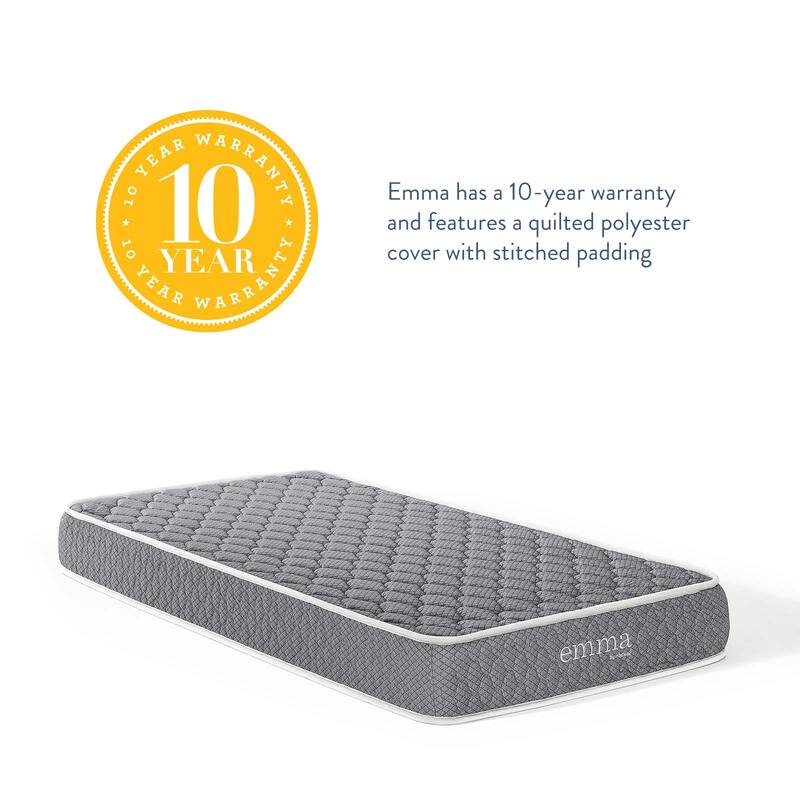 Modway Mila 8" Twin Mattress - Firm 8 Inch Memory Foam Mattress
