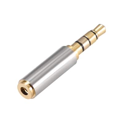 3.5mm Stereo 4 Pole Male to 2.5mm Female Adapter Coupler Converter Zinc Alloy - 3.5mm Male to 2.5mm Female