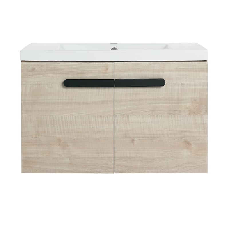 30 Inch Bathroom Cabinet With Sink,Soft Close Doors,Float Mounting Design, For Small Bathroom