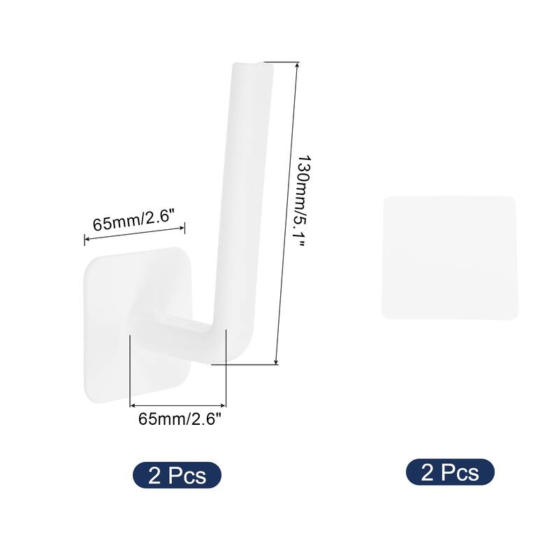 2 Pcs Hat Racks for Baseball Caps, Plastic Adhesive Hat Hooks Hat Hangers - White