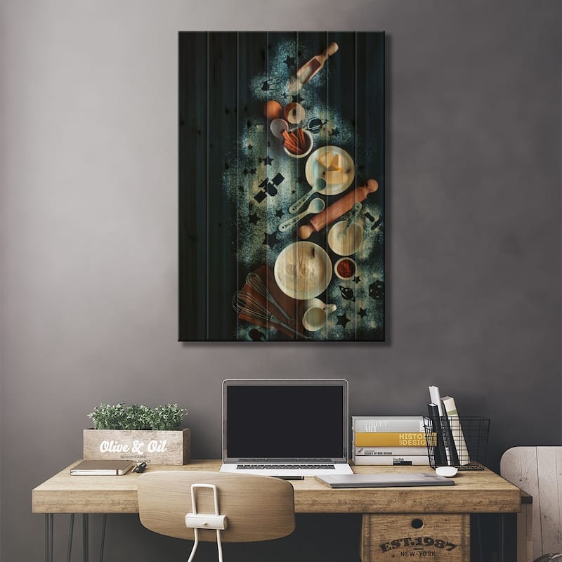 Baking For Stargazers Print On Wood by Dina Belenko - Multi-Color