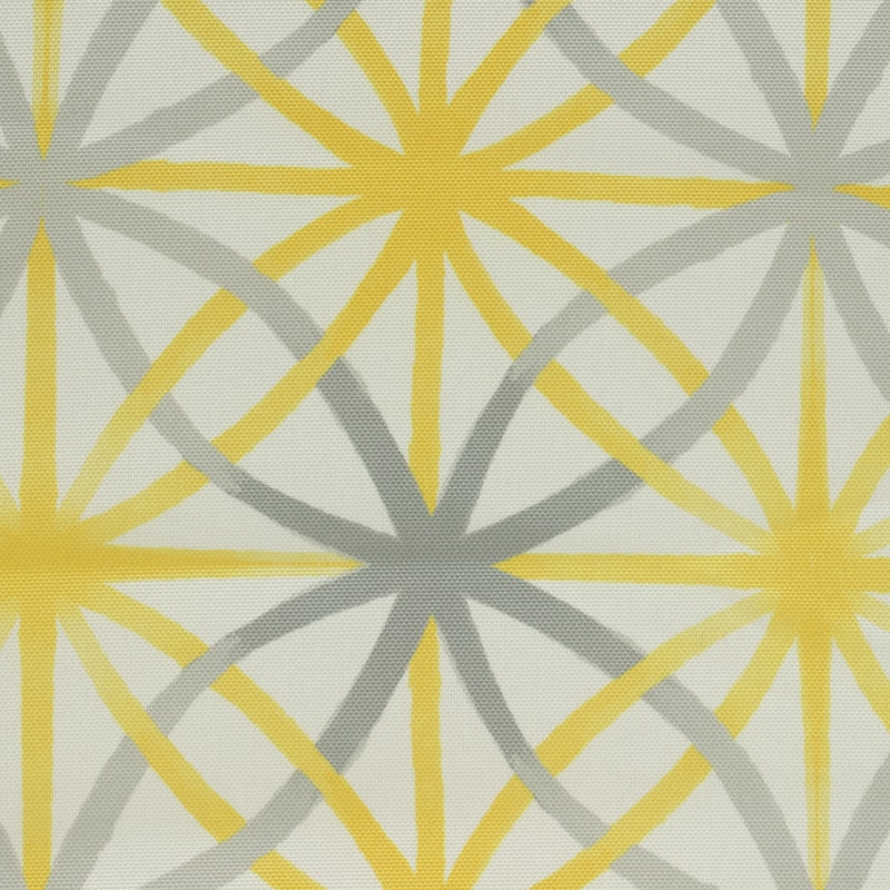 Sunny Citrus Outdoor Geometric Flower Printed High Back Cushion 22 x 44 in Multi - 22" x 44" x 2.75"