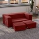 preview thumbnail 84 of 114, Jaxx Zipline Convertible Queen-size Sleeper Loveseat and Ottoman Set