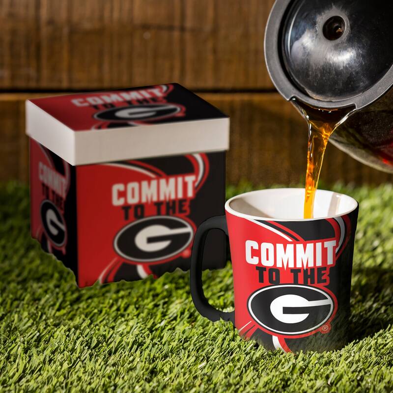 University of Georgia, 14 oz Ceramic Coffee Mug w/ Gift Box