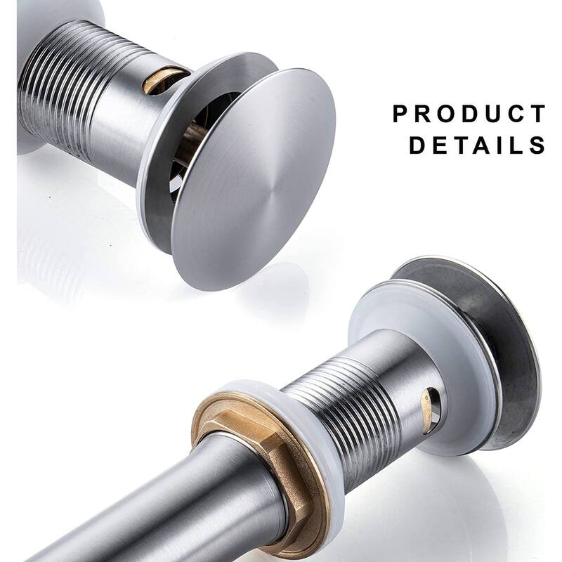Pop-Up Bathroom Sink Drain with Overflow
