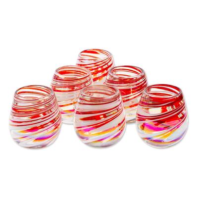 Novica Handmade Energy Enchantment Handblown Stemless Wine Glasses (Set Of 6)