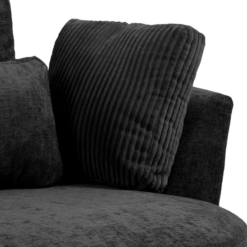 Modern Swivel Chair with Pillows for living room