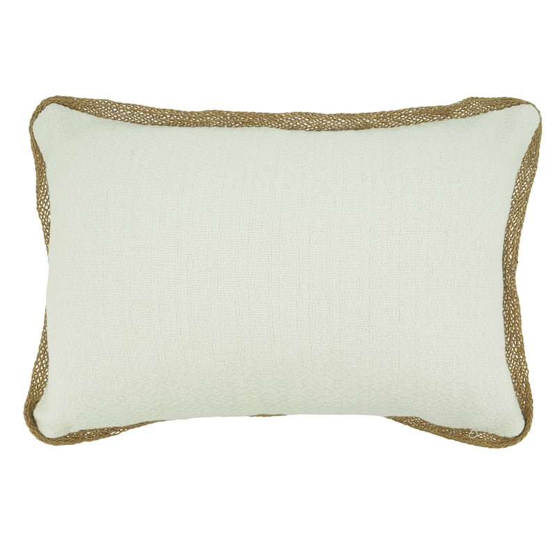 Coral Design Embroidered Pillow