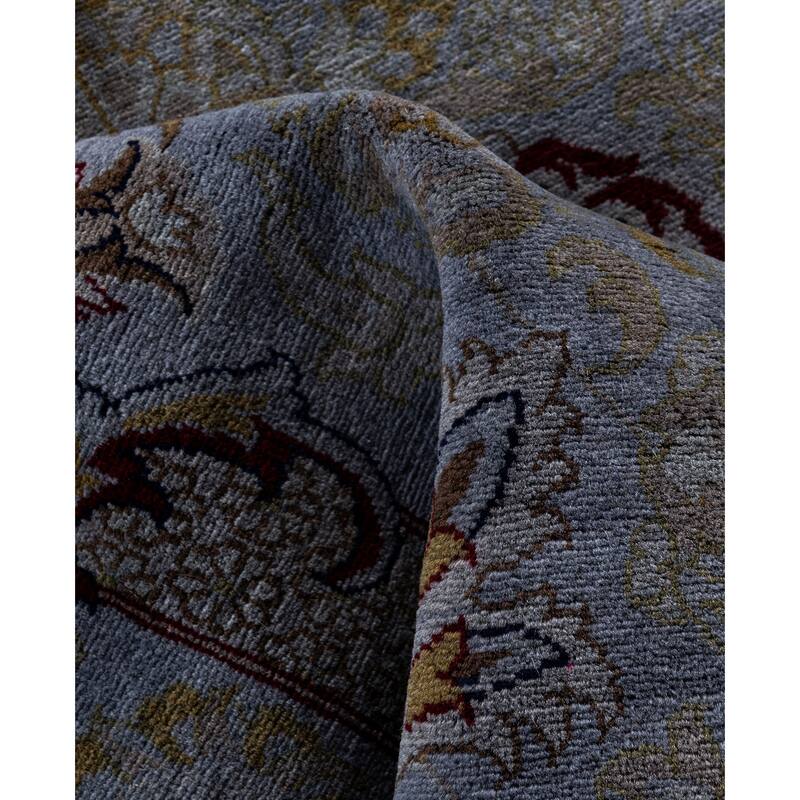 Overdyed One-of-a-Kind Hand-Knotted Area Rug - Gray - 9' 1" x 12' 1"