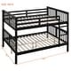preview thumbnail 6 of 4, Full over Full Size Wood Bunk Bed with Ladder for Bedroom