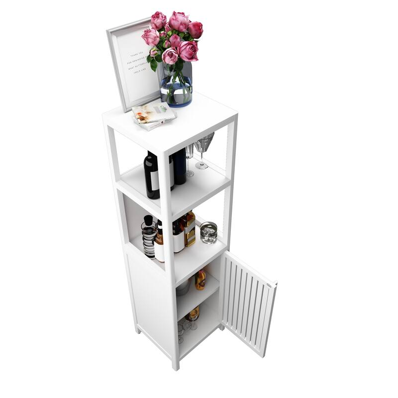 Large capacity multifunctional bamboo storage cabinet